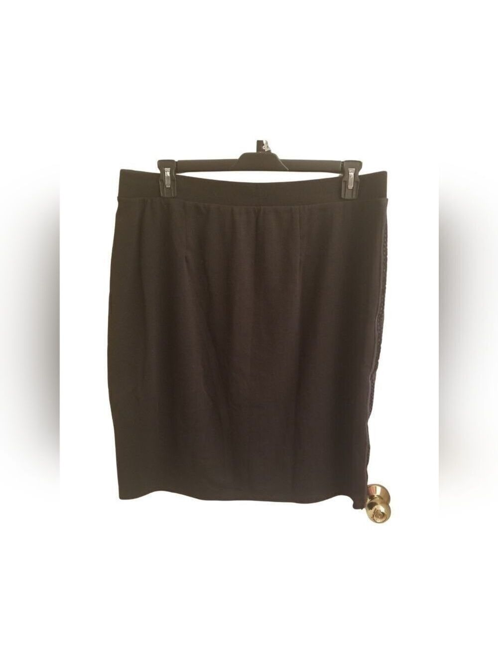 Suede and Lace Mid length Skirt.   Sc020 - Picture 2 of 5